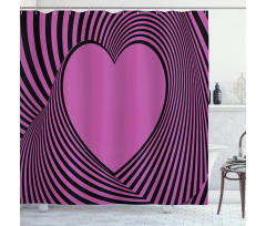 Heart Shape Lines Shower Curtain