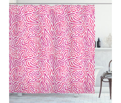 Curvy Lines Funky Shower Curtain