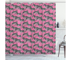 Wild Animals Pastel Shower Curtain