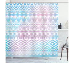 Triangles Zigzag Stripes Shower Curtain