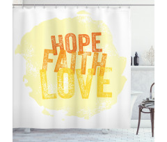 Grunge Faith and Love Shower Curtain