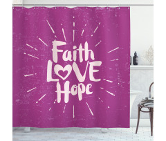 Hope Themed Message Design Shower Curtain