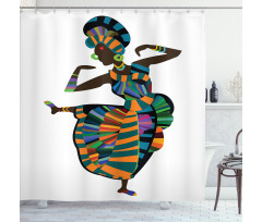 Dancing Zulu Girl Shower Curtain