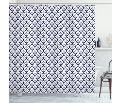 Delftware Scales Design Shower Curtain