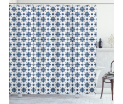 Rhombuses and Flowers Shower Curtain