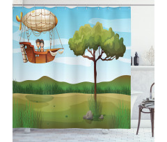 Fantasy Explorer Boy Shower Curtain