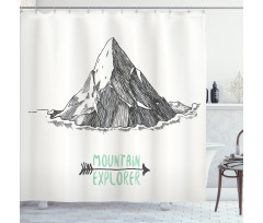 Sketch Mountain Arrow Shower Curtain