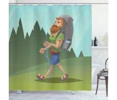 Outdoor Activity Hike Shower Curtain