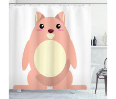 Beaver Kawaii Cartoon Shower Curtain