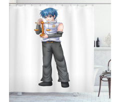 Zodiac Libra Boy Shower Curtain