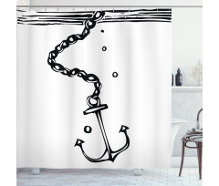 Nautical Chains Image Shower Curtain
