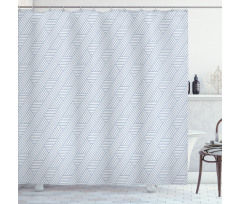 Diagonal Lines Pattern Shower Curtain