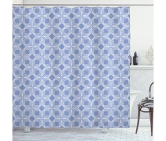 Geometric Squares Design Shower Curtain