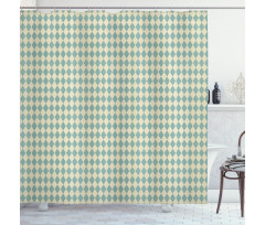 Retro Argyle Pattern Shower Curtain