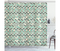 Grunge Zigzag Design Shower Curtain