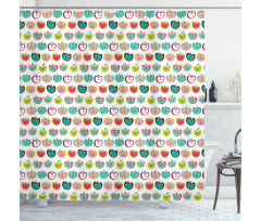 Retro Fruit Kids Pattern Shower Curtain