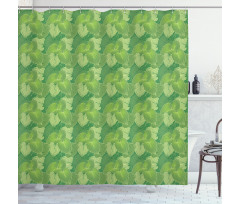 Abstract Hosta Plants Shower Curtain
