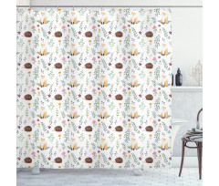 Rural Wildlife Composition Shower Curtain