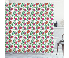 Romantic Spring Petals Shower Curtain