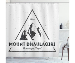 Dhaulagiri in Himalayas Shower Curtain