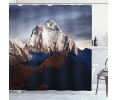 Panoramic Dhaulagiri Shower Curtain