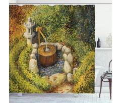 Water Basin Lantern Shower Curtain