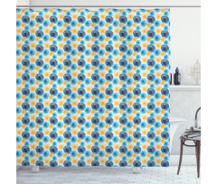 Sketch Circles Shower Curtain