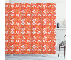 Tropical Hibiscus Shower Curtain