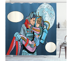 Astronaut Couple Love Shower Curtain