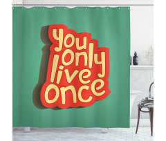 Retro Inspirational Words Shower Curtain