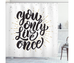 Hand Drawn Popular Words Shower Curtain