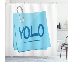 Modern Slogan Abbreviation Shower Curtain