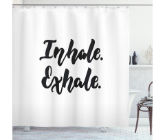 Brush Ink Words Shower Curtain