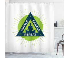 Meditating Lady Shower Curtain