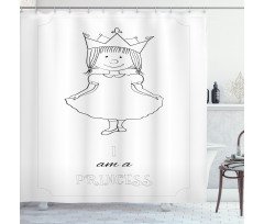 Girl in Crown Shower Curtain