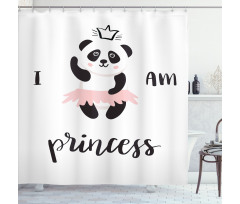 Ballerina Panda Shower Curtain