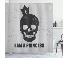 Skull in Crown Shower Curtain