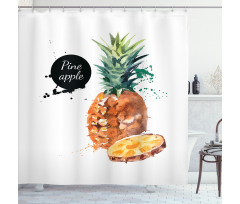 Sketch Hawaii Pineapple Shower Curtain