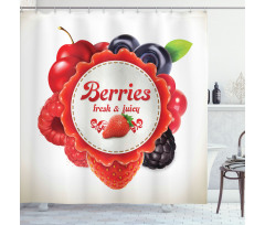 Colorful Berry Pattern Shower Curtain