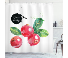 Aquarelle Cranberries Shower Curtain