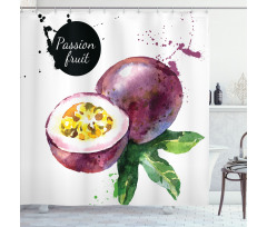 Watercolor Exotic Design Shower Curtain