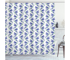 Cornflower Shabby Art Shower Curtain