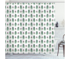 Violet Blossom Botany Shower Curtain