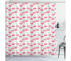 Fresh Blossoms Pastel Shower Curtain