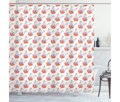 Spring Revival Plants Shower Curtain