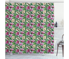 Aquarelle Lily Garden Shower Curtain