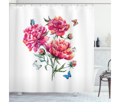 Carnation Bouquet Nature Shower Curtain