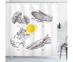 Organic Farm Shower Curtain