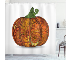 Style Pumpkin Shower Curtain