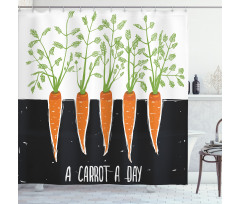 Growing Carrots Shower Curtain